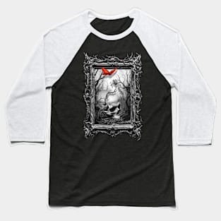 Skull and butterfly Baseball T-Shirt